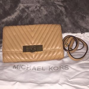 Michael Kors Leather Convertible Crossbody Bag